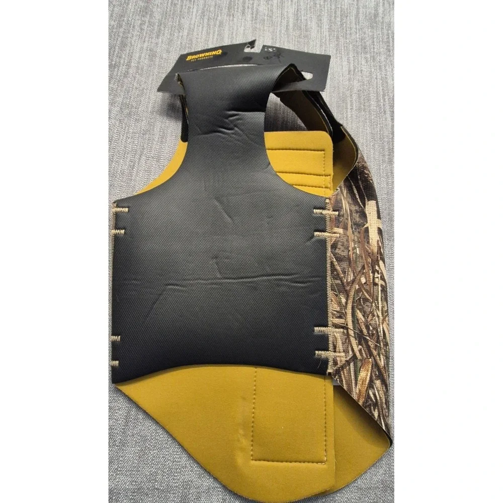 NWT Browning Neoprene Camo Max-5 Dog hunting Vest XXL Chest Protector adjustable
